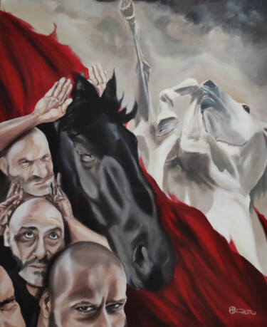 Chapitre 3 verset 2 : "Rituels" Peinture intitulée "Chapitre 3 verset 2…" par Richard Routin, Œuvre d'art originale, Acrylique Monté sur Châssis en bois