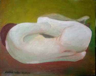 Pintura intitulada "O vazio que nos pre…" por Mauricio Santos, Obras de arte originais, Óleo