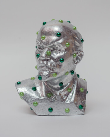 Oleksandr Balbyshev "Green Dot Lenin" Sculptuur getiteld "Oleksandr Balbyshev…" door Oleksandr Balbyshev, Origineel Kunstwerk, Metalen