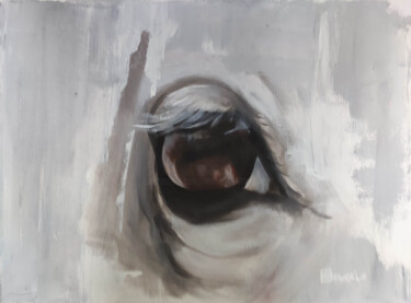 Regard : Gris Peinture intitulée "Regard : Gris" par Richard Routin, Œuvre d'art originale, Acrylique
