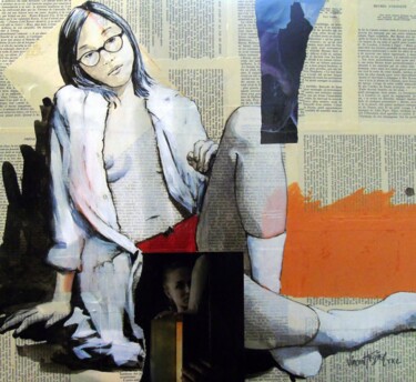 Peinture intitulée "sam1" par Vincent Tessier Xxc, Œuvre d'art originale, Encre