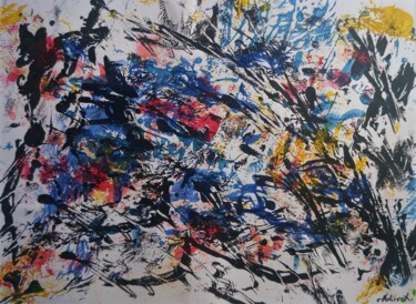 Painting titled "Impression coquelic…" by Dominique Jolivet, Original Artwork, Pastel