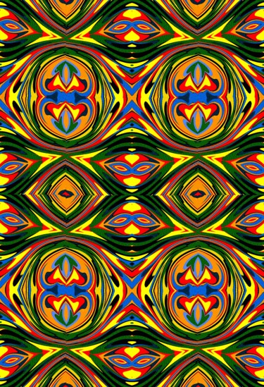 Digital Arts titled "Golden carpet" by Peter Jalesh, Original Artwork, Digital Painting