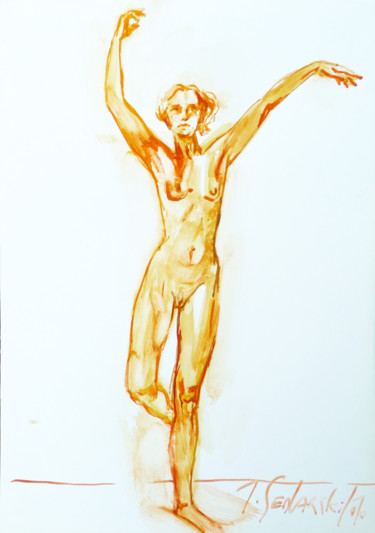 Peinture intitulée "Etude sur Ariane E" par Jivko Sedlarski, Œuvre d'art originale, Acrylique