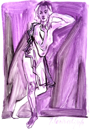 Peinture intitulée "Etude sur Ariane D" par Jivko Sedlarski, Œuvre d'art originale, Acrylique