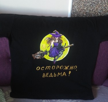Textile Art με τίτλο "T-shirt painting. "…" από Tatiana Shirova, Αυθεντικά έργα τέχνης, Ακρυλικό