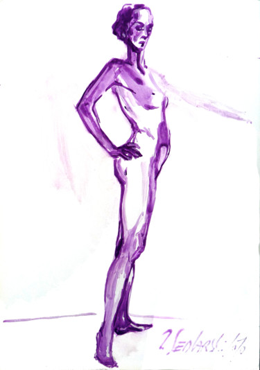 Peinture intitulée "Etude sur Ariane A" par Jivko Sedlarski, Œuvre d'art originale, Acrylique