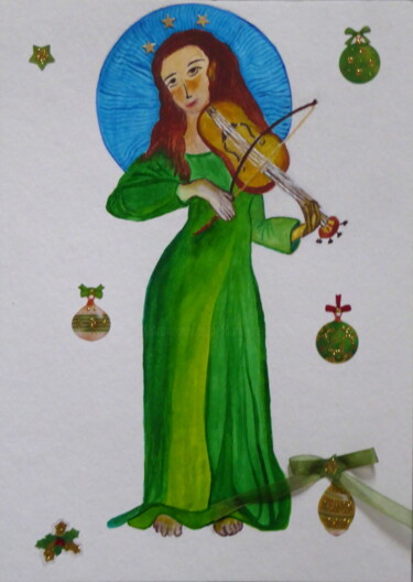 Peinture intitulée "Dame Laure" par Laure Barlet, Œuvre d'art originale, Aquarelle