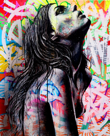 Peinture intitulée "Skyward" par Art De Noé, Œuvre d'art originale, Acrylique