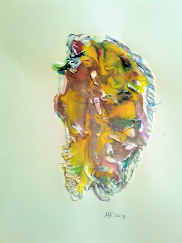 Schilderij getiteld "Down  to earth" door Marianne Huizinga, Origineel Kunstwerk, Gouache