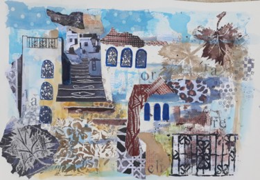 Scenes of Frigiliana, La Chorrera Collages titled "Scenes of Frigilian…" by Jill Carrott, Original Artwork, Ink
