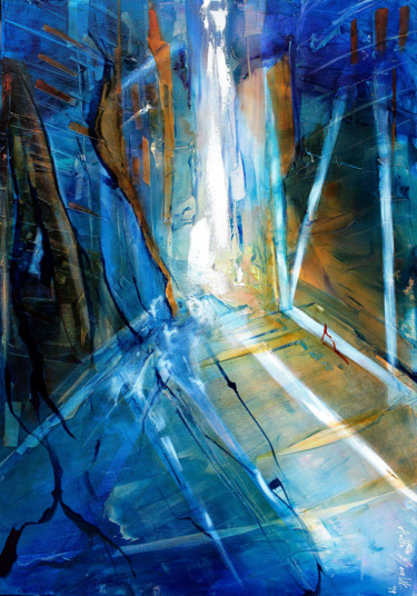 'Veil of the night'/oil on canvas/100Hx70W Malarstwo zatytułowany „'Veil of the night'…” autorstwa Aneta Barglik, Oryginalna praca, Olej Zamontowany na Drewniana rama…