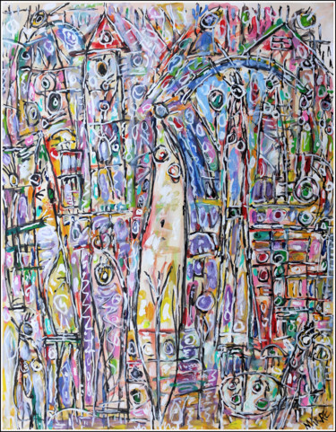 Peinture intitulée "exSociété de consom…" par Jean Mirre, Œuvre d'art originale, Huile