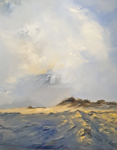 Painting titled "The Dunes in Winter" by Elizabeth Williams, Original Artwork, Oil