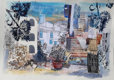 Scenes of Frigiliana, Calle Real Collages titled "Scenes of Frigilian…" by Jill Carrott, Original Artwork, Ink