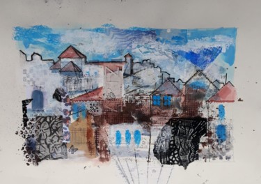 Scenes of Frigiliana, Puerta Almazara Collages titled "Scenes of Frigilian…" by Jill Carrott, Original Artwork, Ink