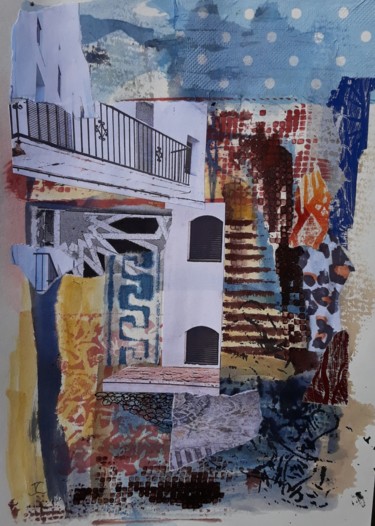 Scenes of Frigiliana, Puerta El Molino Collages titled "Scenes of Frigilian…" by Jill Carrott, Original Artwork, Ink