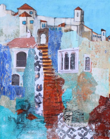 Scenes of Frigiliana, Puerta La Cañada Collages titled "Scenes of Frigilian…" by Jill Carrott, Original Artwork, Ink
