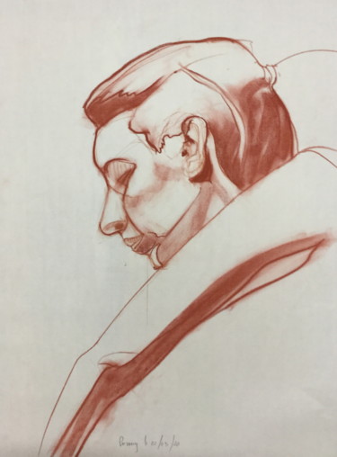 étude de nue à la sanguine