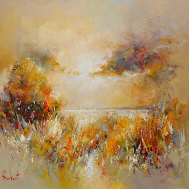 Peinture intitulée "Fin de journée" par Franck Hebert, Œuvre d'art originale, Huile
