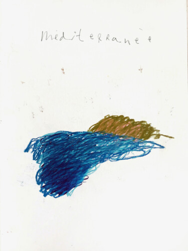 Dessin intitulée "MEDITERRANEE I" par Luc Pierre, Œuvre d'art originale, Pastel