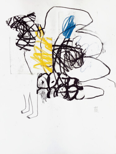 Collages intitulée "RIGHT AHEAD 1" par Luc Pierre, Œuvre d'art originale, Collages