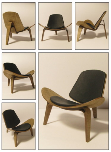 Design intitulée "Hans Wegner shell c…" par Francisco Del Pozo Parés, Œuvre d'art originale