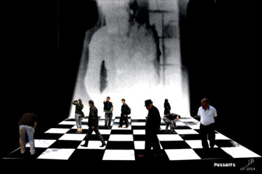 Digital Arts titled "Passants" by Hugues Elbe, Original Artwork, Photo Montage