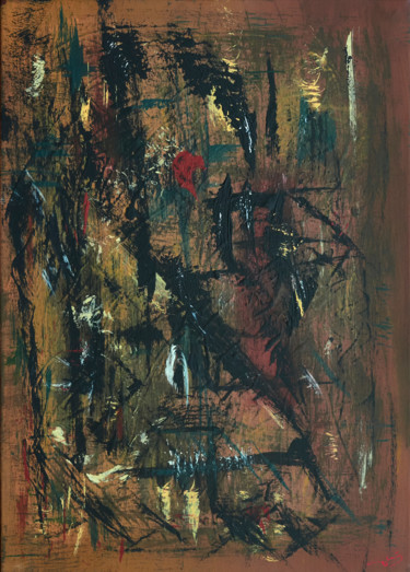 Painting titled "Composition abstrac…" by Thierry Daudier De Cassini, Original Artwork, Acrylic