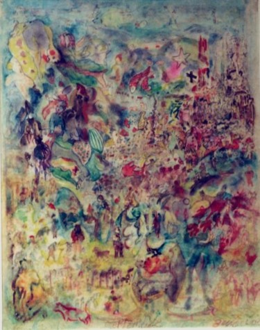 Peinture intitulée "Sans titre" par Abol, Œuvre d'art originale