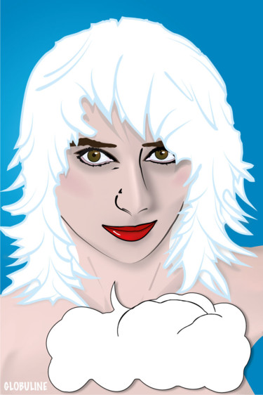 Arts numériques intitulée "Dreamy woman" par Globuline, Œuvre d'art originale, Peinture numérique