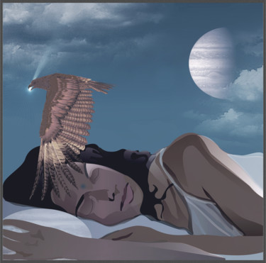数字艺术 标题为“Sommeil profond” 由Harald Dastis, 原创艺术品, 数字油画