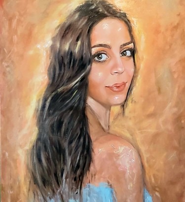 Painting titled "Junge Fee" by Julia Tokar (Jt), Original Artwork, Oil