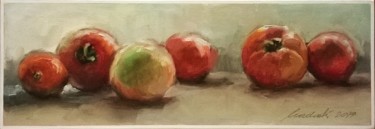 Painting titled "Obraz olejny "Pomid…" by Kazimierz Mordarski, Original Artwork, Oil Mounted on Other rigid panel
