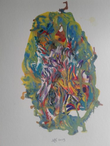 Schilderij getiteld "Desperado" door Marianne Huizinga, Origineel Kunstwerk, Gouache
