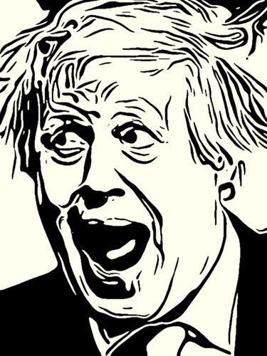 Harajuku Series No.37: The Prime Minister Of Fun Printmaking titled "Harajuku Series No.…" by Wilf Tilley, Original Artwork, Digital Print