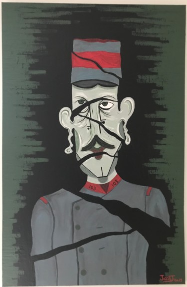 Peinture intitulée "Gueule cassée" par David Josset, Œuvre d'art originale, Acrylique