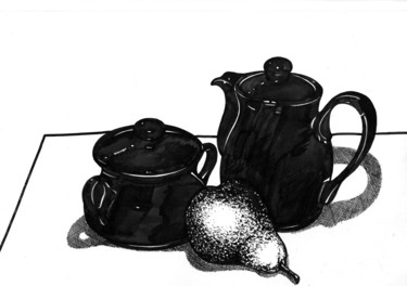 Drawing titled "Ceramics. Керамика" by Vladimir Abaimov, Original Artwork, Ink