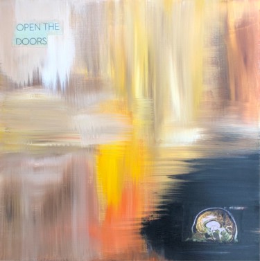 Painting titled "Open the doors" by Ludwika Pilat, Original Artwork, Acrylic Mounted on Wood Stretcher frame