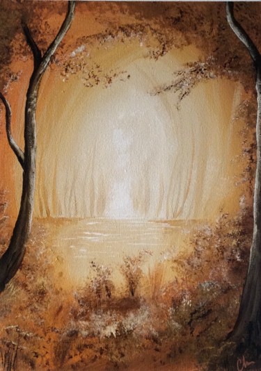 Peinture intitulée "sous bois" par Pascal Chaduiron (Cha), Œuvre d'art originale, Acrylique