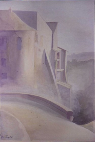 Peinture intitulée "Capena Hiver" par Zampo, Œuvre d'art originale
