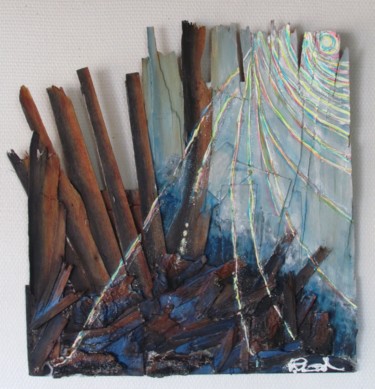 Painting titled "Ombre et lumière N°…" by Béatrice Pillard, Original Artwork, Oil Mounted on Other rigid panel