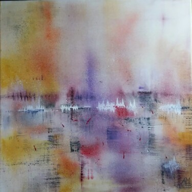 Malerei mit dem Titel "Aux frontières du r…" von Anne-Marie Breton, Original-Kunstwerk, Aquarell