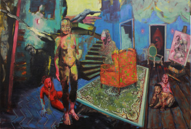Contemporary events Peinture intitulée "Contemporary events" par Nizaac Vallejo, Œuvre d'art originale, Huile