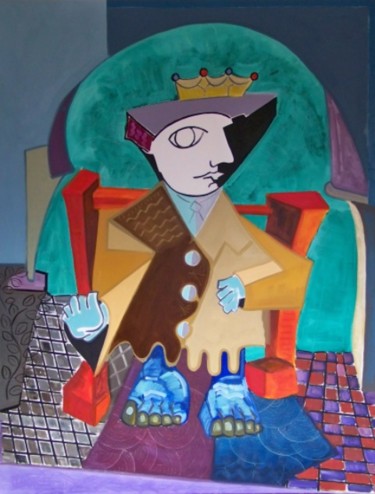 Peinture intitulée "Le Roi d'Automne" par Marc Bulyss, Œuvre d'art originale, Huile Monté sur Châssis en bois
