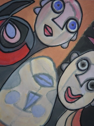 Painting titled "Vanité aux Fausses…" by Jacques Desvaux (JD), Original Artwork, Acrylic