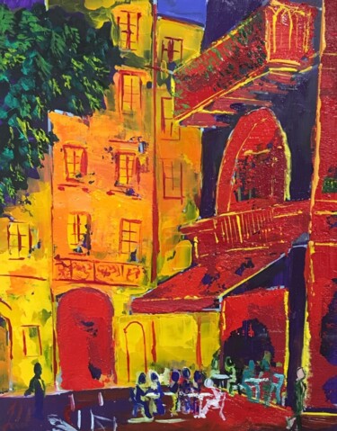 Peinture intitulée "Chez Fred" par Julie D'Aragon, Œuvre d'art originale, Huile
