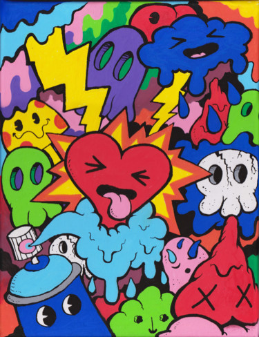 Lovestruck #artistsupportpledge Painting titled "Lovestruck #artists…" by Ross Hendrick, Original Artwork, Marker