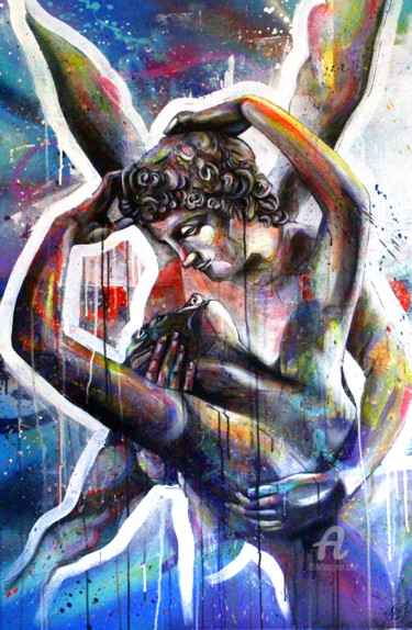 Peinture intitulée "Dancing angel" par Art De Noé, Œuvre d'art originale, Acrylique