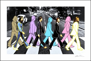 Digital Arts titled "MATTONI Beatles - f…" by Mattoni, Original Artwork, Digital Painting